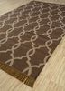 bedouin beige and brown wool flat weaves Rug - FloorShot