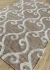 anatolia beige and brown wool and viscose flat weaves Rug - FloorShot