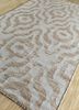 anatolia beige and brown wool and viscose flat weaves Rug - FloorShot