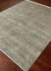 floret grey and black wool and silk hand knotted Rug - FloorShot