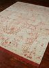 far east ivory wool and silk hand knotted Rug - FloorShot