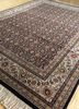 amani grey and black wool hand knotted Rug - FloorShot