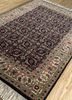 amani grey and black wool hand knotted Rug - FloorShot