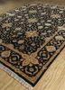 aurora grey and black wool and silk hand knotted Rug - FloorShot
