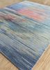 hidden by kavi blue wool and silk hand knotted Rug - FloorShot