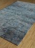 kilan blue wool and viscose hand tufted Rug - FloorShot