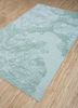 riviera blue wool and viscose hand tufted Rug - FloorShot