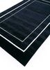 linear grey and black wool and viscose hand tufted Rug - FloorShot