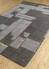 transcend grey and black wool and bamboo silk hand tufted Rug - FloorShot