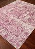 cyanna pink and purple wool and silk hand knotted Rug - FloorShot