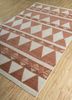 okaley red and orange wool hand knotted Rug - FloorShot