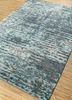 geode blue wool and bamboo silk hand knotted Rug - FloorShot