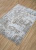 entropy grey and black wool and bamboo silk hand knotted Rug - FloorShot