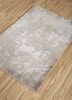 entropy beige and brown wool and bamboo silk hand knotted Rug - FloorShot