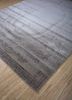 azalea grey and black wool and bamboo silk hand knotted Rug - FloorShot