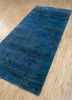 lacuna blue wool and bamboo silk hand knotted Rug - FloorShot
