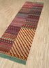 manchaha red and orange wool and bamboo silk hand knotted Rug - FloorShot