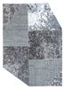 pwb-1005 nickel/black olive grey and black wool and bamboo silk patchwork Rug