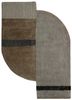 tra-1129 medium brown/ashwood beige and brown wool and viscose hand tufted Rug