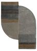 tra-1129 classic gray/charcoal slate grey and black wool and viscose hand tufted Rug