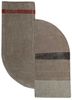 tra-1129 medium fawn/antique white beige and brown wool and viscose hand tufted Rug
