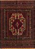 afkl-31 classic burgundy/medieval blue red and orange wool hand knotted Rug