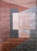 geode red and orange others hand knotted Rug - HeadShot