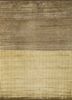 geode beige and brown wool and bamboo silk hand knotted Rug - HeadShot