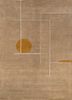 aiwl-3010 medium brown/light peach beige and brown wool hand knotted Rug