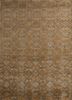 revolution ivory wool and bamboo silk hand knotted Rug - HeadShot