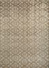akwb-2003 cloud cream/honey beige and brown wool and bamboo silk hand knotted Rug