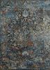 akwb-3507 liquorice/bluebell grey and black wool and bamboo silk hand knotted Rug