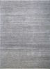 legion grey and black wool hand knotted Rug - HeadShot
