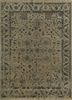 AKWL-1202 Silver/Deep Blue beige and brown wool hand knotted Rug
