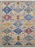 laica beige and brown wool hand knotted Rug - HeadShot