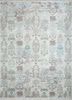 akws-1443 undyed white/undyed white ivory wool and silk hand knotted Rug