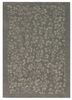 floret grey and black wool and silk hand knotted Rug - HeadShot