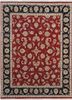 bt-32 red/ebony red and orange wool hand knotted Rug