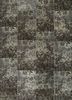 CX-2358 Liquorice/Liquorice grey and black wool patchwork Rug