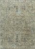 wisteria blue wool and silk hand knotted Rug - HeadShot