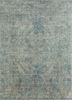 blithe grey and black wool and silk hand knotted Rug - HeadShot