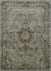 CX-2671 Silver/Charcoal beige and brown wool and silk hand knotted Rug