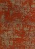 chaos theory by kavi red and orange wool hand knotted Rug - HeadShot
