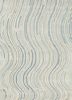 CX-2711 White/Sea Blue ivory wool and viscose hand tufted Rug