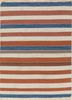 DW-03 Light Coral/White red and orange wool flat weaves Rug