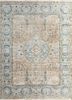 EA-3006 Light Coral/Medium Taupe red and orange wool hand knotted Rug
