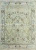 ea-3009 burnt olive/deep blue green wool hand knotted Rug