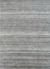 enm-3058 natural gray/natural white grey and black wool hand knotted Rug