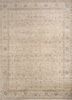 enm-8001 soft beige/cloud white beige and brown wool hand knotted Rug