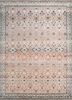 enm-8013 copper blush/medium gray red and orange wool hand knotted Rug